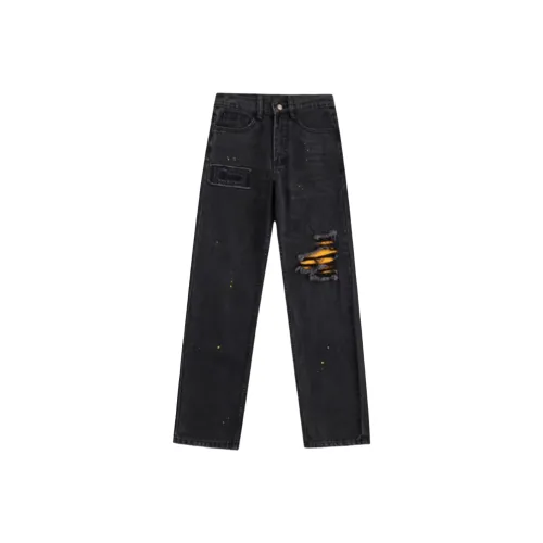 CAT'S PAW Черный Унисекс Джинсы