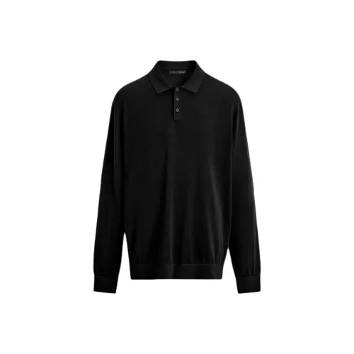 ZARA Мужская черная поло