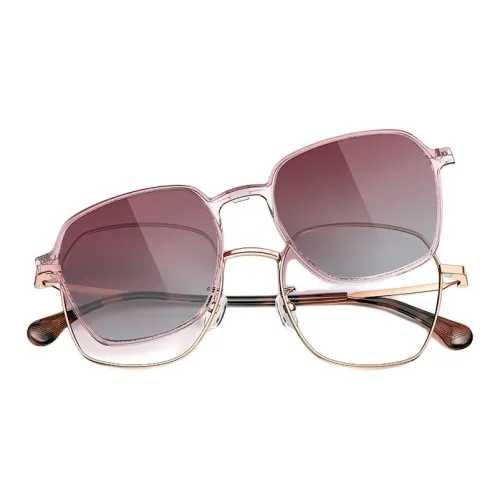 PARIM Оправа для очков из нержавеющей стали нерегулярной формы унисекс розовое золото