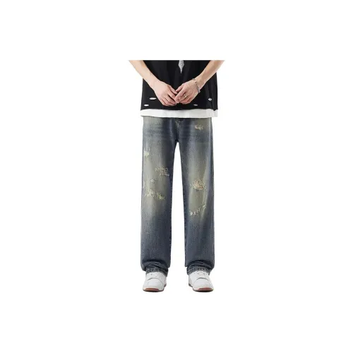 NRXX Blue Unisex Jeans NRXX Синий Унисекс Джинсы