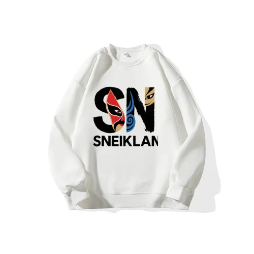 SNEIKLAU Белый Унисекс Свитшоты