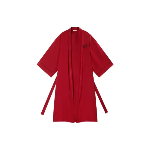 GUKOO Банные халаты Женские Хурма Красный