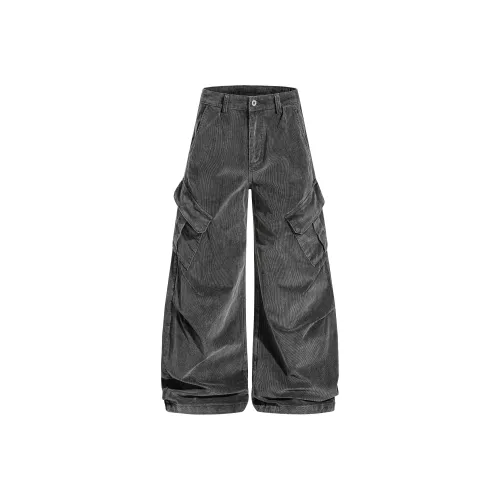 GBXM Черный Серый Цвет Унисекс Карго Брюки