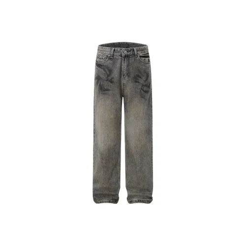 GBXM Ржаво-красные Унисекс Джинсы