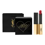 №21 Винтаж Настоящий Красный + YSL Сумка для покупок Черное Золото Коробка