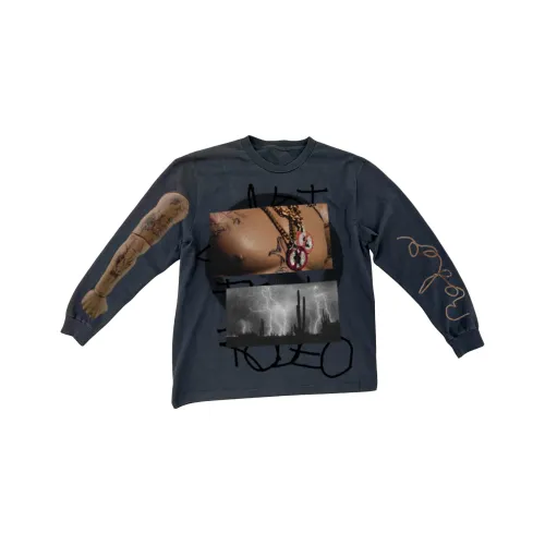 Travis Scott FW25 RODEO 10 YEARS DESERT Длинный рукав Т-рубашка Унисекс