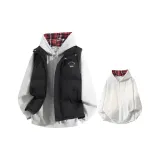 Black Vest + White Gray Sweatshirt  
Черный жилет + белый серый свитшот