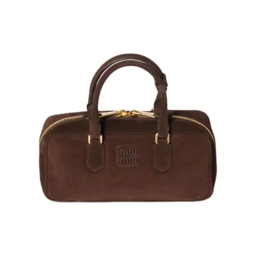 MIU MIU Arcadie Series Телячья кожа Сумка Большая Женская Темно-коричневая