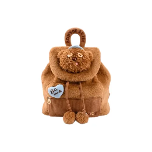 POTDEMIEL Глобальный Studios Коллаборация Ткань Рюкзак Стандартный Женские Коричневый