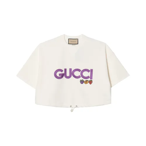 GUCCI SS24 T Рубашка Женская Экрю