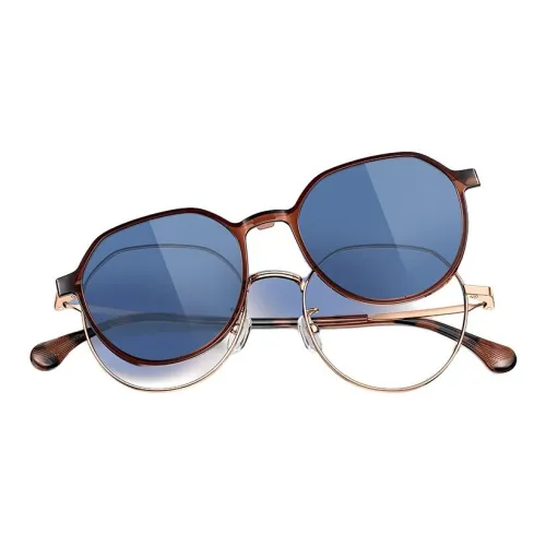 PARIM Нержавеющая сталь Круглые Оправы для очков Унисекс Розовое золото