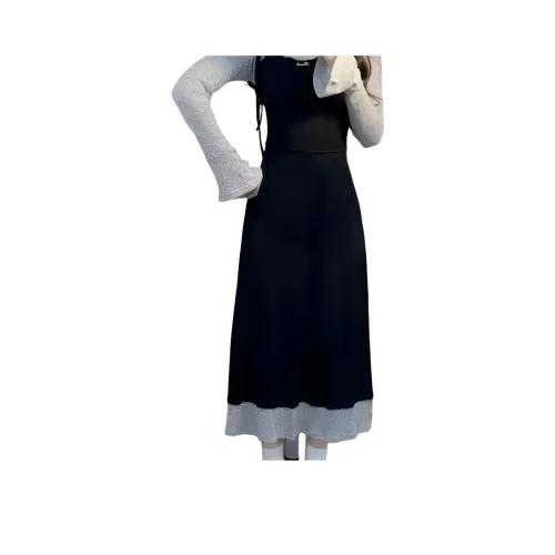 GIUHF Длинное платье с длинными рукавами женское