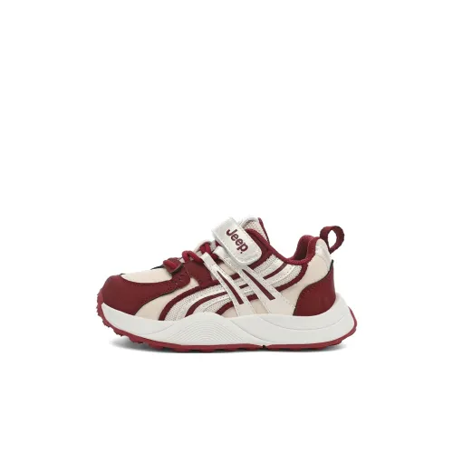 JEEP Endless Run Collection Детские беговые кроссовки Низкий топ Бежевый бордовый Kids