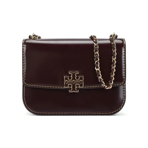 TORY BURCH Britten Коровья кожа Сумка через плечо Сумка на плечо Женская Вишнево-красная