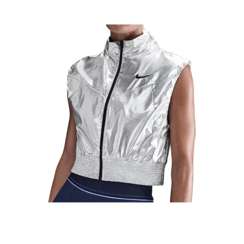 Nike Clothing Металлик Серебряный Жилет Женские