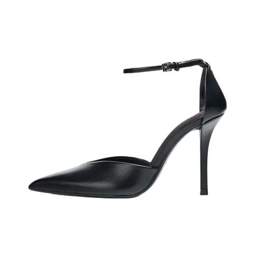 ZARA Узкий каблук Высокие каблуки 10 см Женские Черный