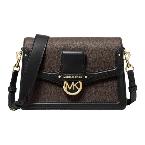 MICHAEL KORS Jessie Кожа Курьерская Сумка Сумка через плечо Сумка для ноутбука Женский Коричневый Черный