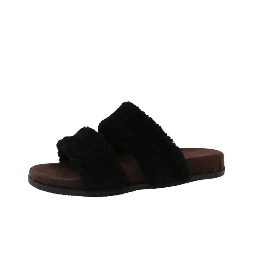 Puppytown Резиновый Slip-resistant Тихий Модный One Ремень FLUFFY Обувь Женские