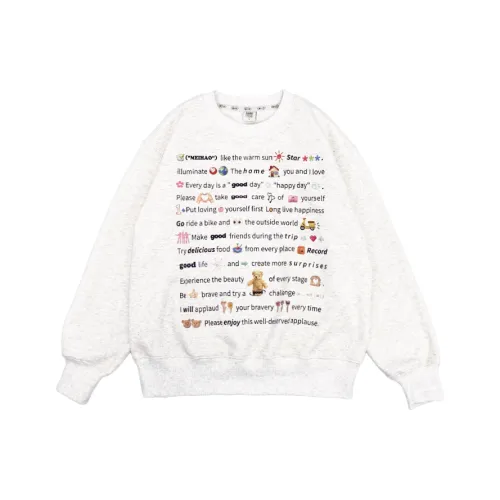 MeiHaoStore Белый Фотиния Серый Унисекс Свитшоты