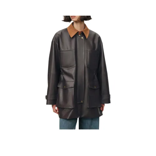 FABRIQUE Шоколадные Коричневые Женские Куртки