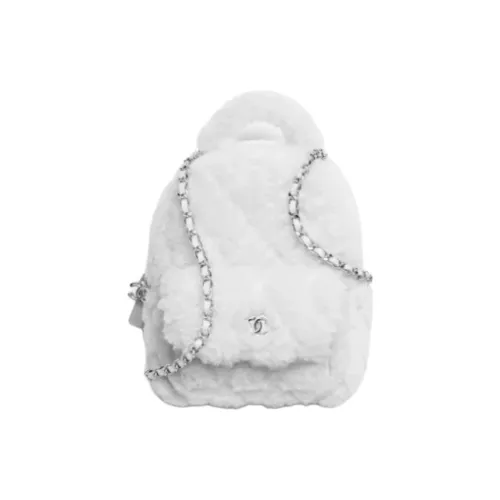 CHANEL Плюшевый рюкзак Mini Women's White