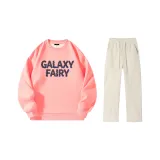 Комплект (Розовый топ + Хаки штаны)