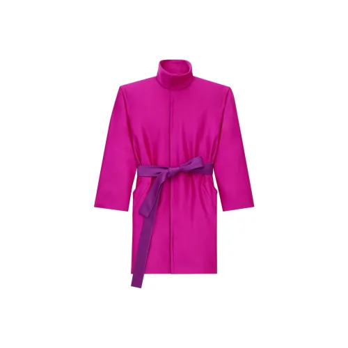 SAINT LAURENT Фуксия Женское Пальто