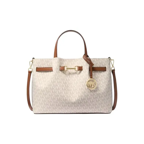 MICHAEL KORS Коровья кожа Одно плечо Сумка Средний Женская Ванильный Белый и Коричневый Желудь