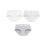 3 шт (D Комбо-Розовые цветы + Светло-серый + Светло-синий)