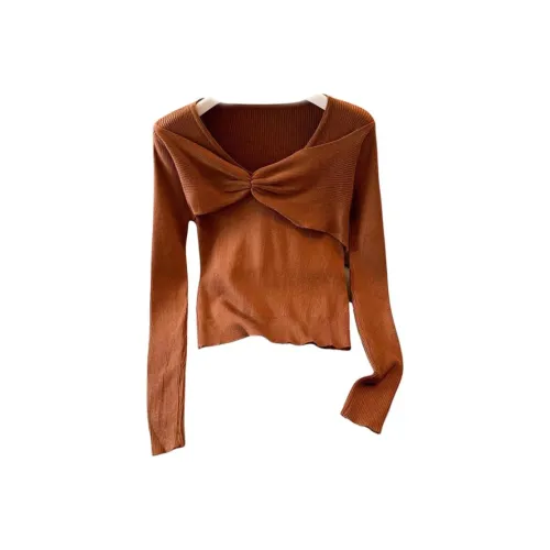 ZVJH Кофе [В наличии] Женские Трикотаж