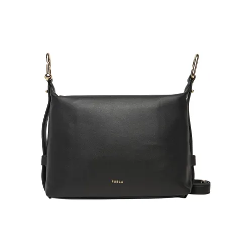 Furla Сумка через плечо из натуральной кожи маленькая женская черная