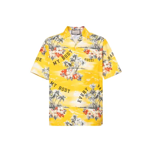 GUCCI Желтые Мужские Рубашки