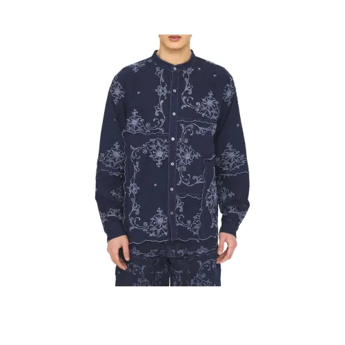 ANTIK BATIK Синий Мужские Рубашки