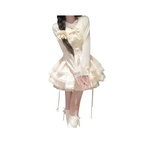 GIUHF Длинное платье с длинными рукавами женское