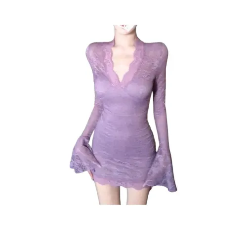 GIUHF Длинное платье с длинными рукавами женское