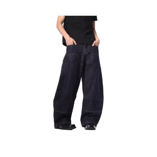 TESTUNG Черный Унисекс Джинсы