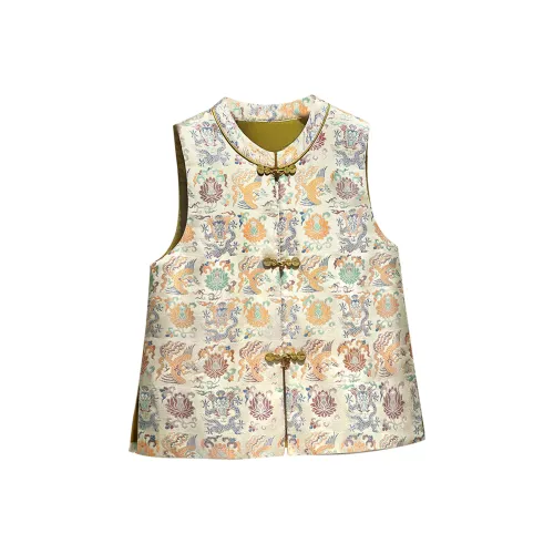 Cypress House Бежевый и Имбирно-Желтый Женские Жилеты