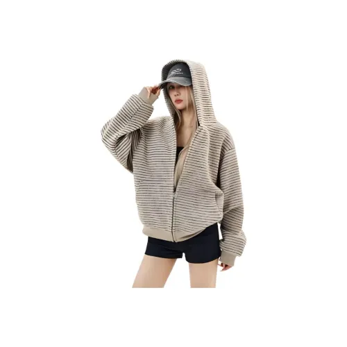 AMBER LIGHT Полосы Абрикос Унисекс Свитшоты