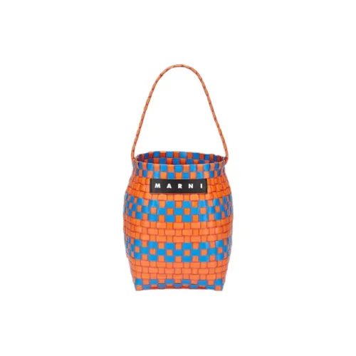 MARNI Полипропиленовая корзина-сумка ведрообразная сумка женская сумка апельсин светло-синий