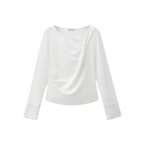 Giordano 01 Moon Белый Женская T-рубашка