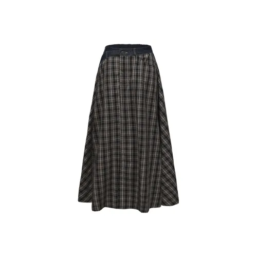 TRIP CO Серый Женские Повседневные Длинные Юбки