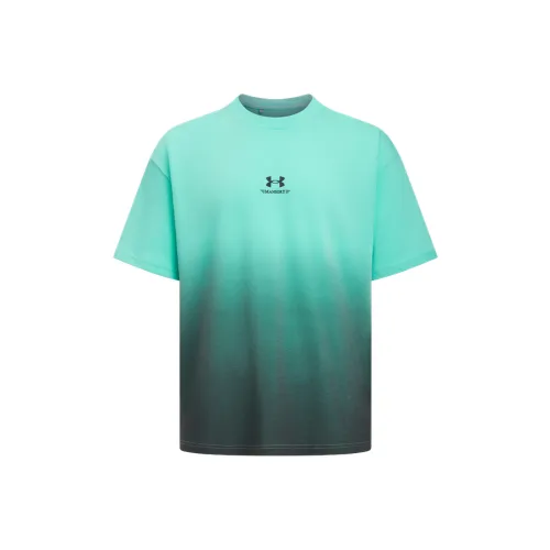 Under Armour Циановый Мужской T-Рубашки