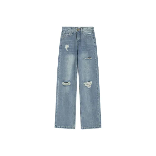 JOPPTI Blue Women's Jeans JOPPTI Синий Женские Джинсы