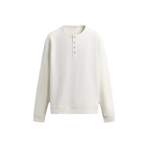 ZARA Морозный Белый Мужские T-Рубашки