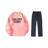 Набор (Розовый топ + Темно-синие брюки)