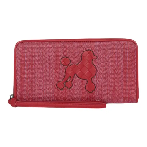 Bottega Veneta Lambskin Clutch Women's China Red
