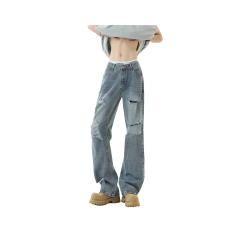 NRXX Blue Unisex Jeans NRXX Синий Унисекс Джинсы