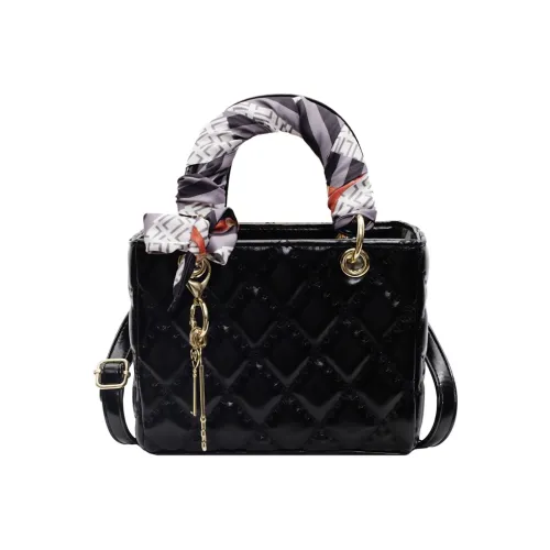 AUNG ПУ (полиуретан) Сумка через плечо Стандартная Черный Экрю Бургунди