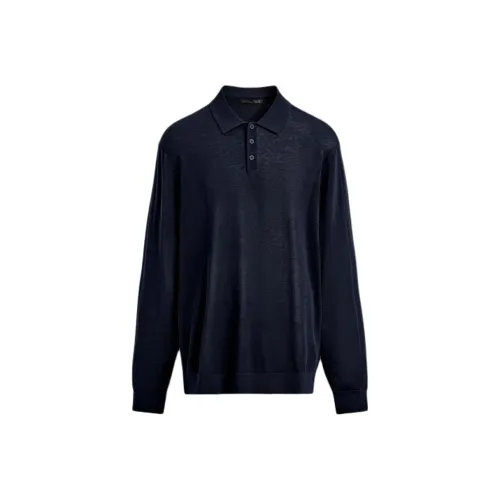 ZARA Морской Синий Мужская Рубашка Поло