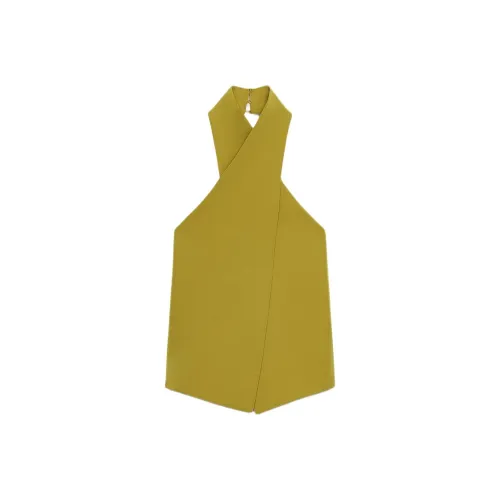 ZARA Жёлтые Зелёные Женские Майки